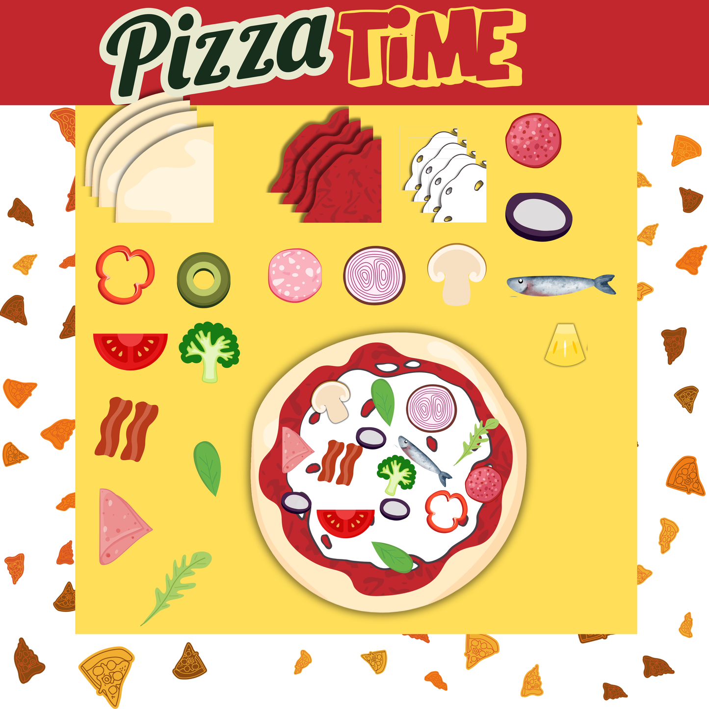 Play Kitchen Pizza Printable Toys For Kids Pretend Play Pizza Game Early Educational